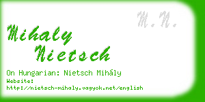 mihaly nietsch business card