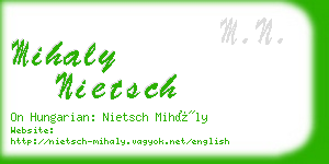 mihaly nietsch business card